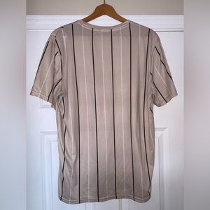 Basic Cream T Shirt with Stripes - Men’s Large